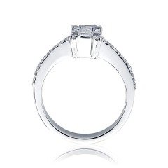 0.45 Karat Baget Pırlanta Yüzük F-VS/SI
