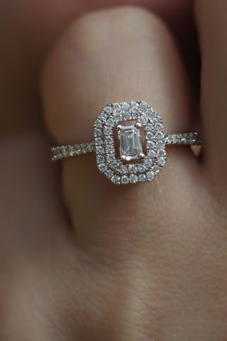 0.56 karat Baget Pırlanta Yüzük