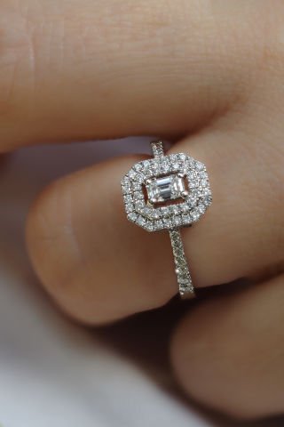 0.56 karat Baget Pırlanta Yüzük