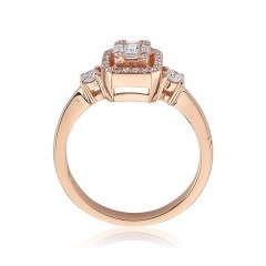 0.45 Karat Baget Pırlanta Yüzük F-VS/SI