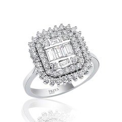 1.42 Karat Baget Pırlanta Yüzük F-SI