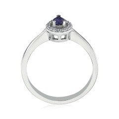 0,40 ct Safir Pırlanta Anturaj Tasarım Yüzük
