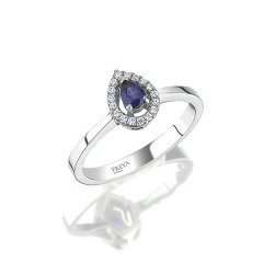 0,40 ct Safir Pırlanta Anturaj Tasarım Yüzük
