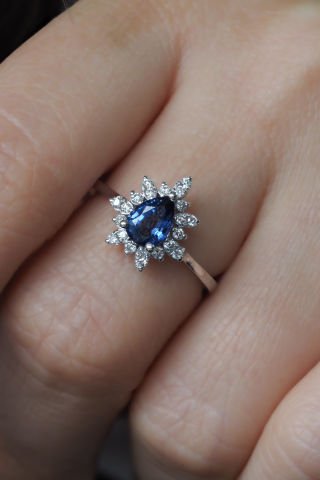 1.19 karat Safir & Pırlanta Yüzük
