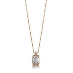 0.25 Karat Baget Pırlanta Kolye F-VS/SI