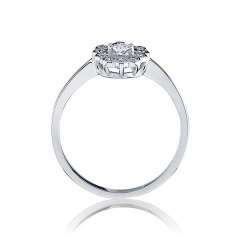 0.40 Karat Oval Tektaş Pırlanta Yüzük F-SI
