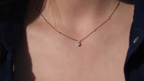0.10 KARAT PIRLANTA KOLYE
