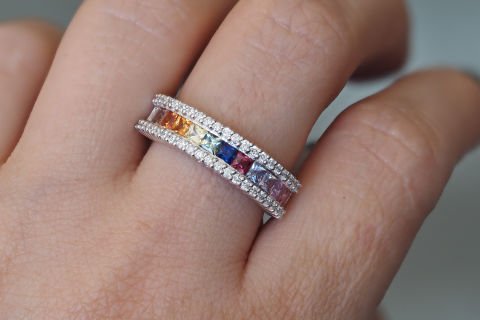 1.60 KARAT RAİNBOW PIRLANTA YÜZÜK