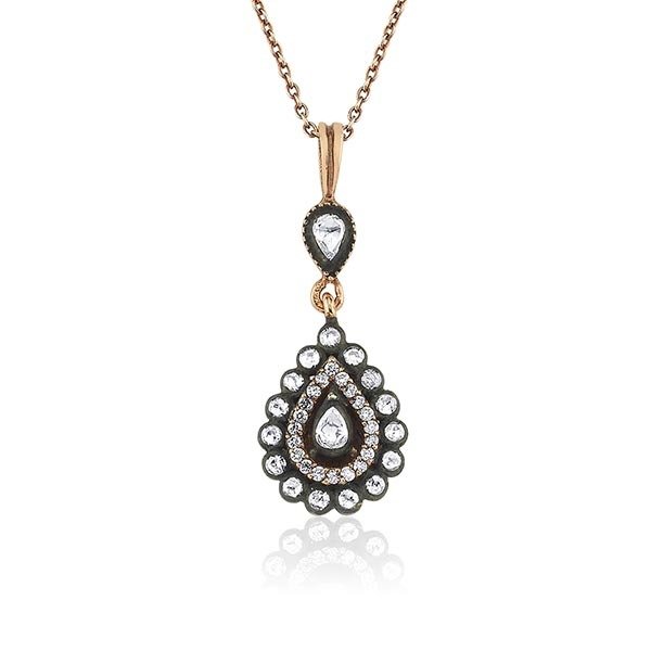 0.50 Karat Elmas Damla Kolye F-VS