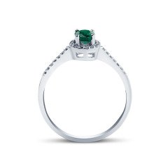0.50 Karat Zümrüt Pırlanta Yüzük F-SI