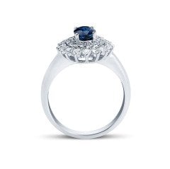 1.10 Karat Safir Pırlanta Yüzük F-SI