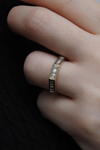 0,64 karat Baget Pırlanta Yüzük
