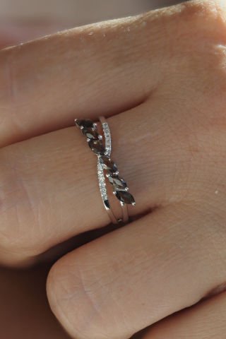 0,45 karat Smoky & Pırlanta Yüzük