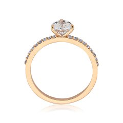 0.90 Karat Morganite Özel Tasarım Pırlanta Yüzük G-VS