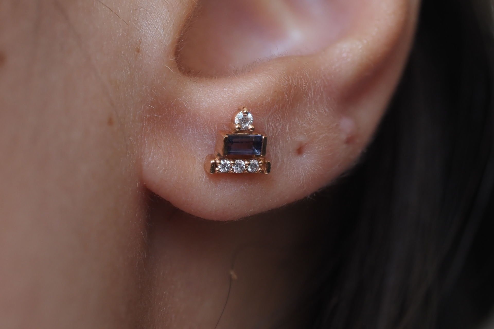 0.40 karat Tanzanite Pırlanta Küpe