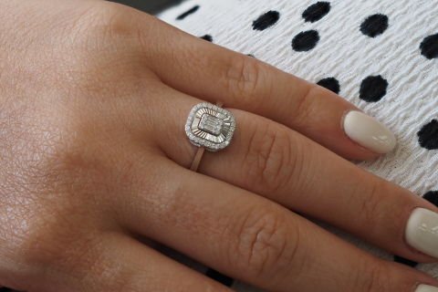 0.23 karat Baget Pırlanta Yüzük