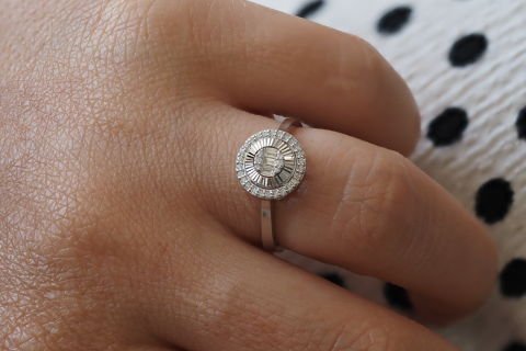 0.17 karat Baget Pırlanta Yüzük