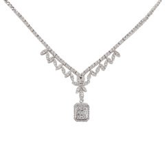 2.12 Karat Baget Pırlanta Gerdanlık F-SI