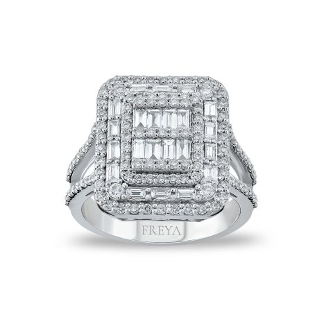 1.25 Karat Baget Pırlanta Yüzük F-VS/SI