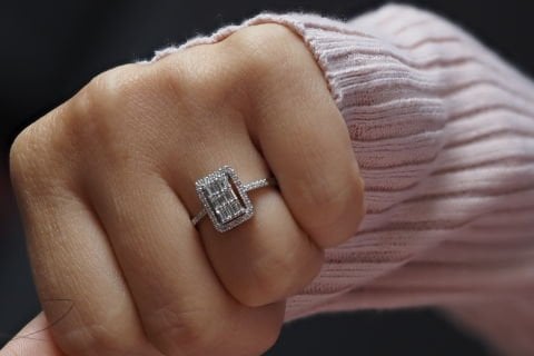 0.52 karat Baget Pırlanta Yüzük