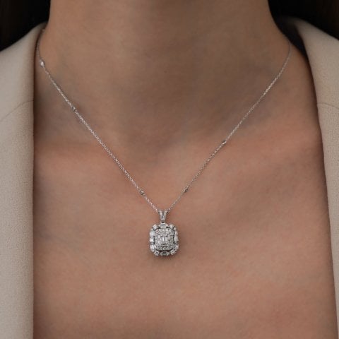 1.04 KARAT BAGET PIRLANTA KOLYE