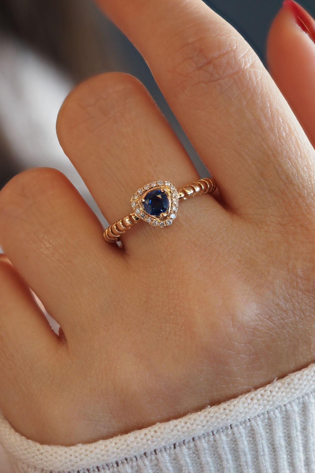 0,51 karat Safir & Pırlanta Yüzük