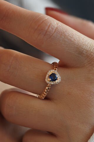 0,51 karat Safir & Pırlanta Yüzük