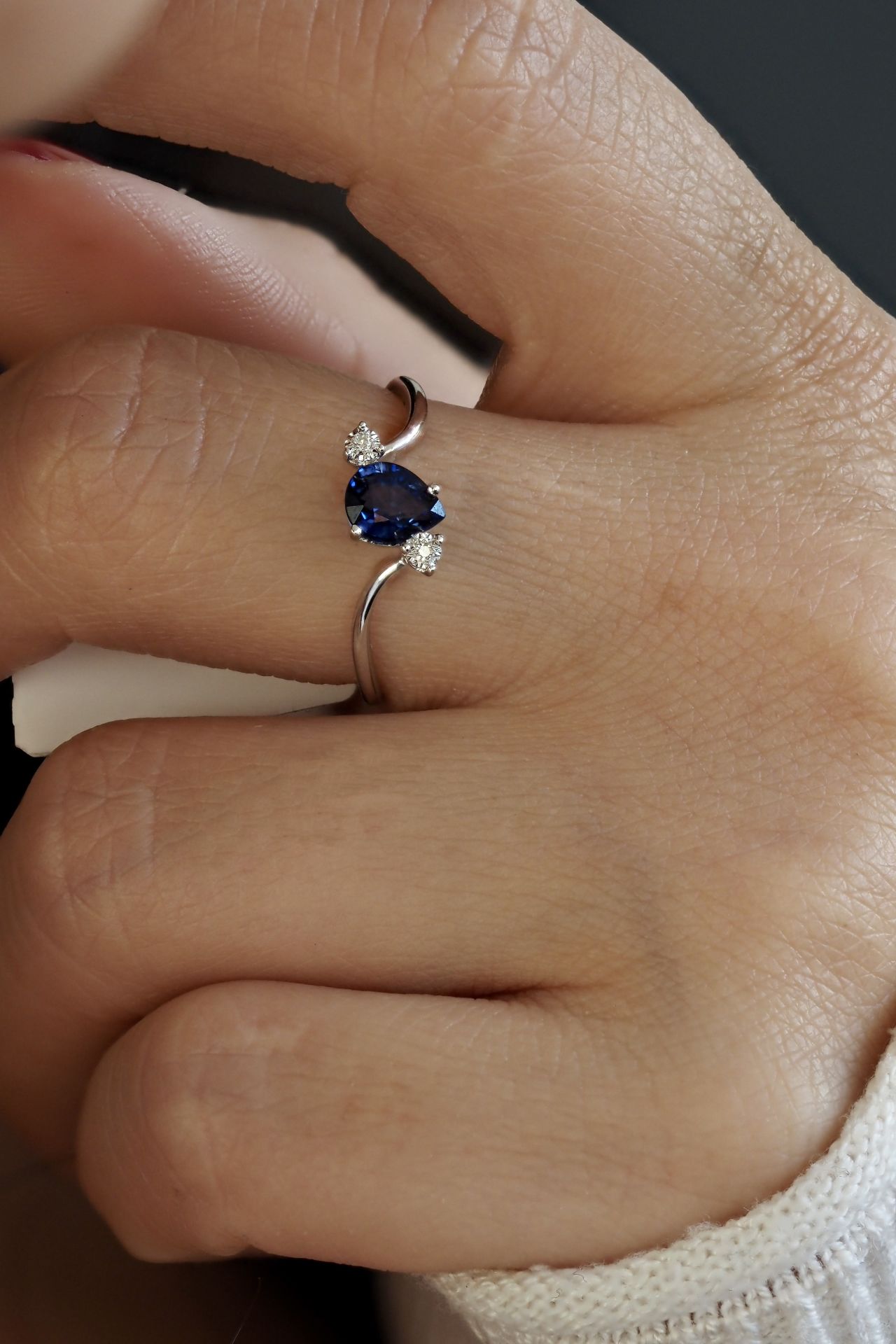 0,67 karat Safir & Pırlanta Yüzük