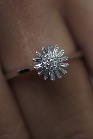 0.18 Karat Baget Pırlanta Yüzük