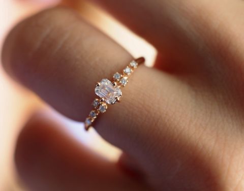 Emerald Pırlanta Tektaş Yüzük 0.40 Karat