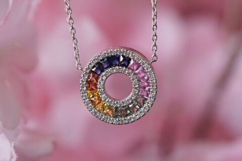 4,22 karat RainBow Pırlanta Kolye